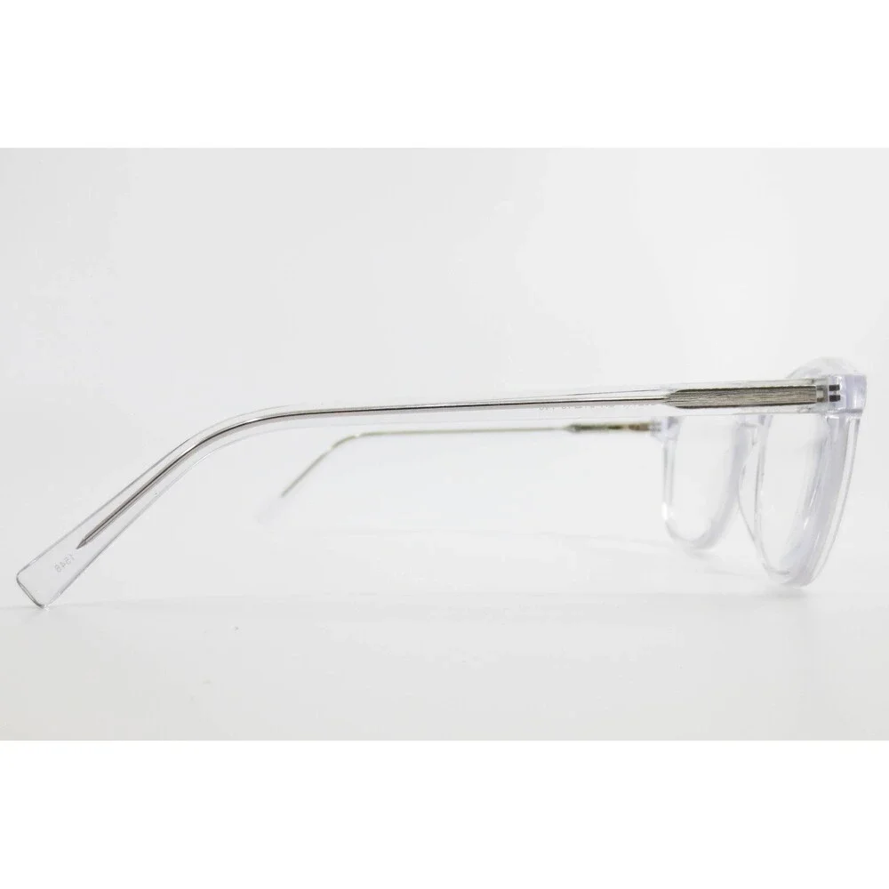 Robert Mitchell RM 202117 CR Clear Round Eyeglass Frames 51-19-140 Silver Core